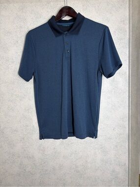 Perry Ellis•Men's•Textured•Polo•Shirt•Medium•Short Sleeve•Moisture Wicking•EUC
